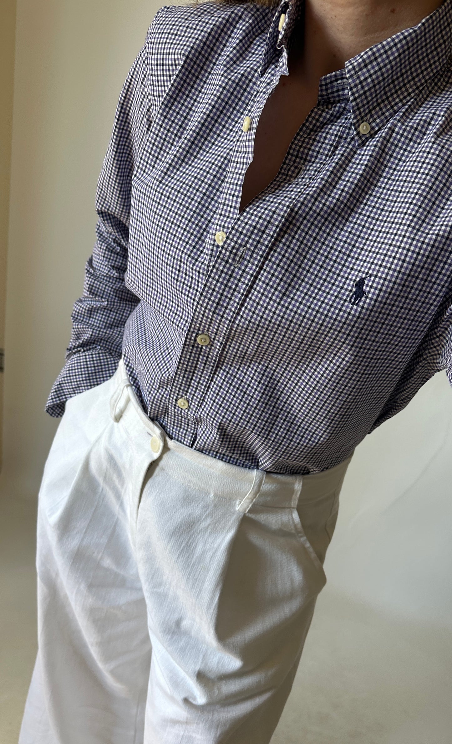 RALPH LAUREN vichy petite shirt