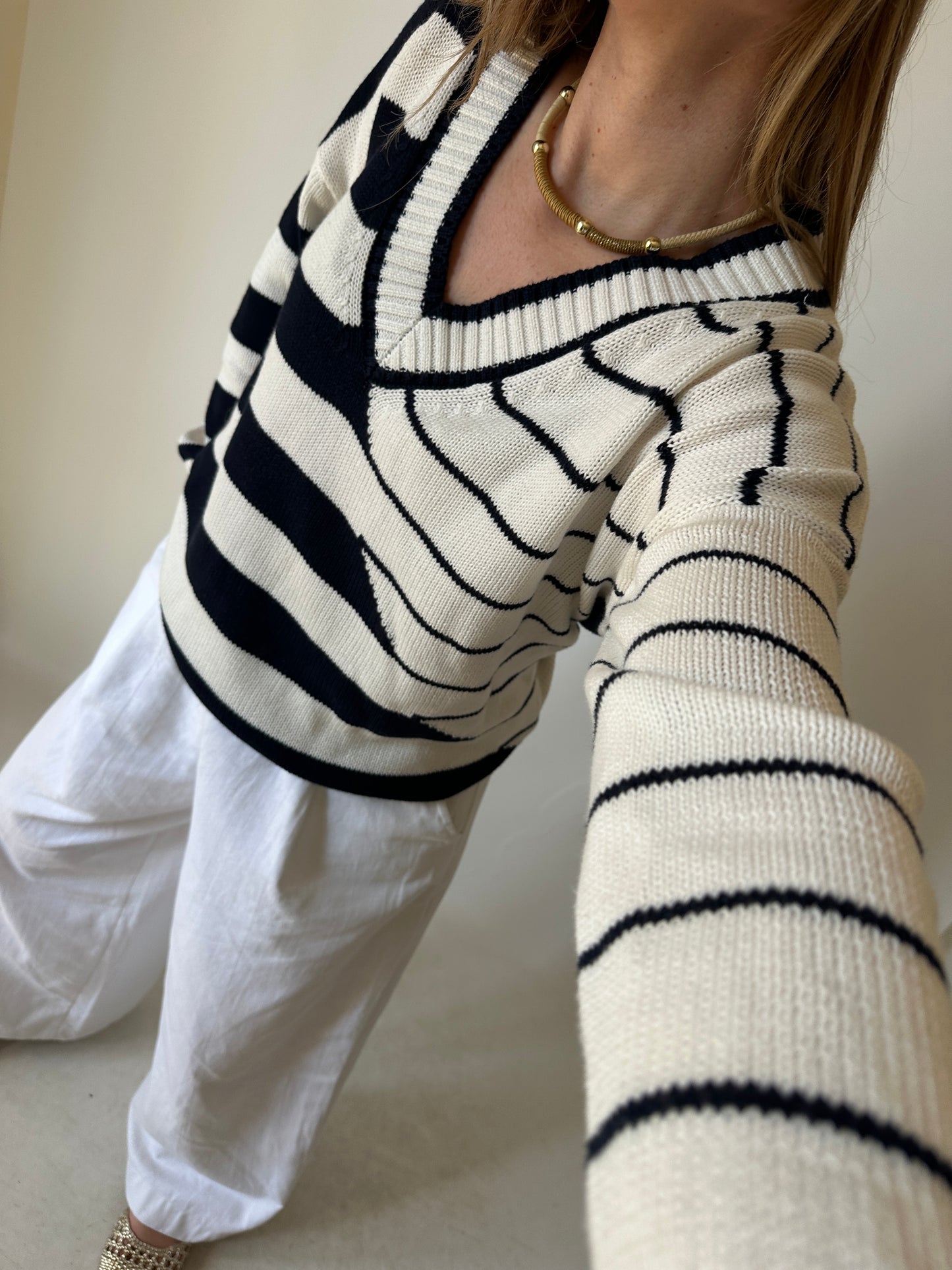 Mariniere chic cotton sweater