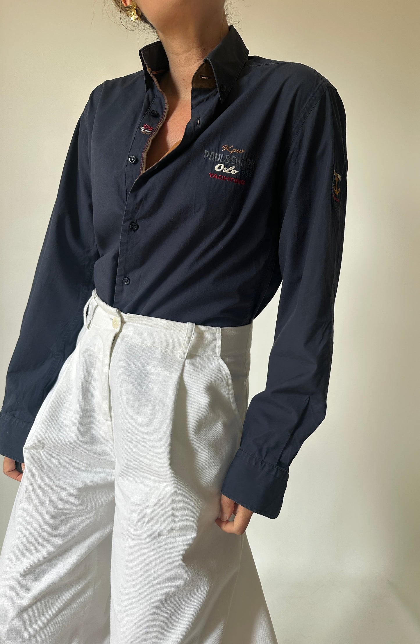 Paul & Shark navy slim shirt