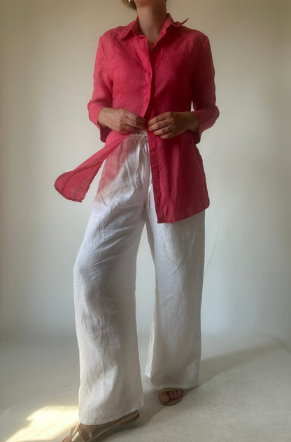 Strawberry 100% linen shirt