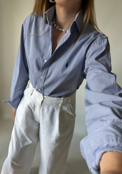 RALPH LAUREN striped blue shirt
