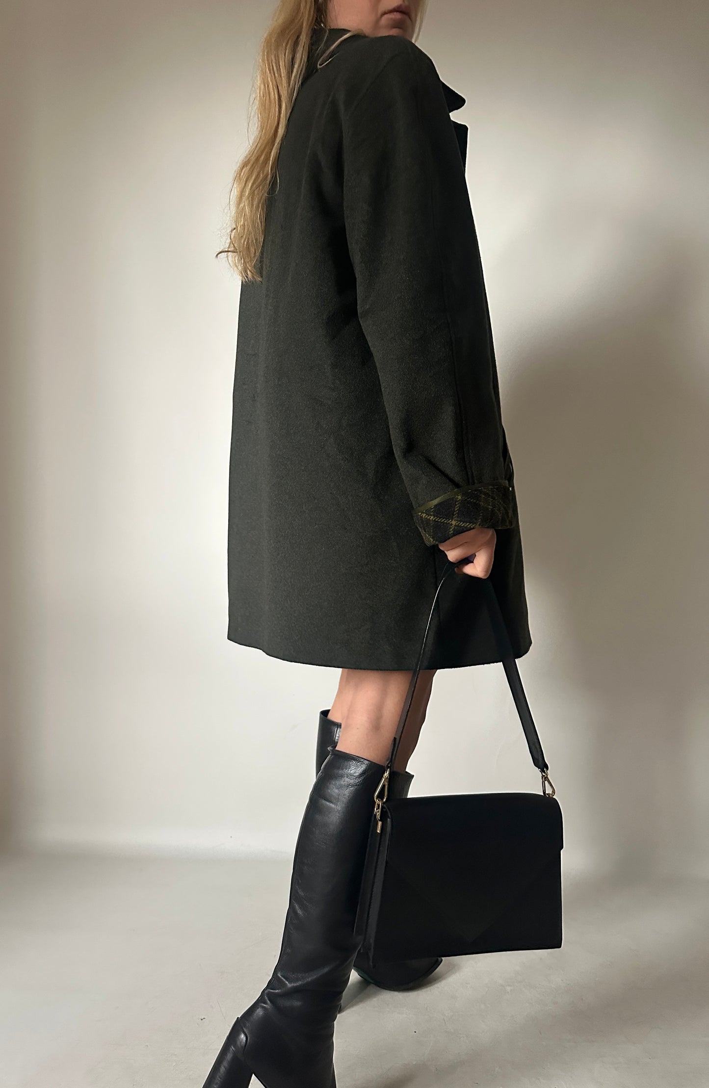 Wool and alpaca green loden
