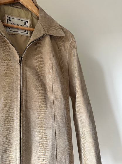 Phyton sand light leather jacket
