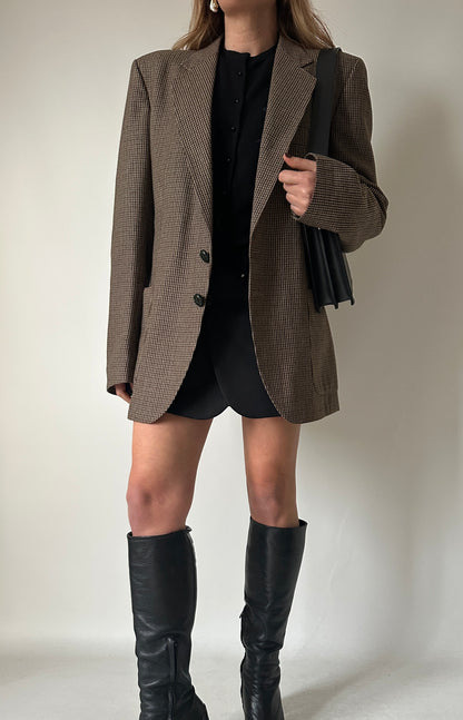 Pied de poule oversize blazer