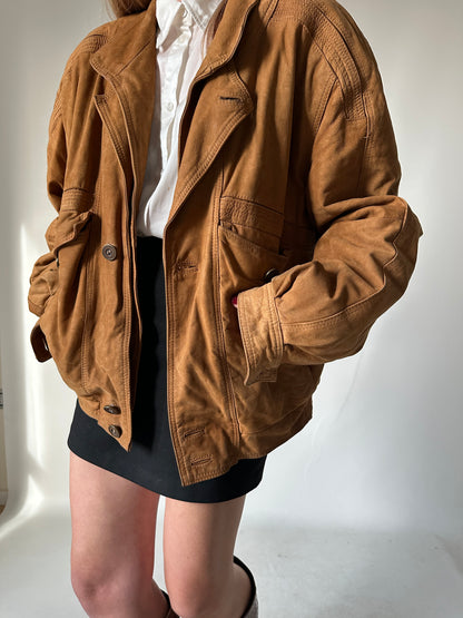 Bomber in camoscio imbottito