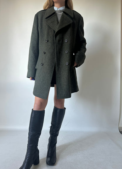 Dreamy double-breast Loden coat
