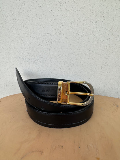 Vintage GINO VIERI black leather belt
