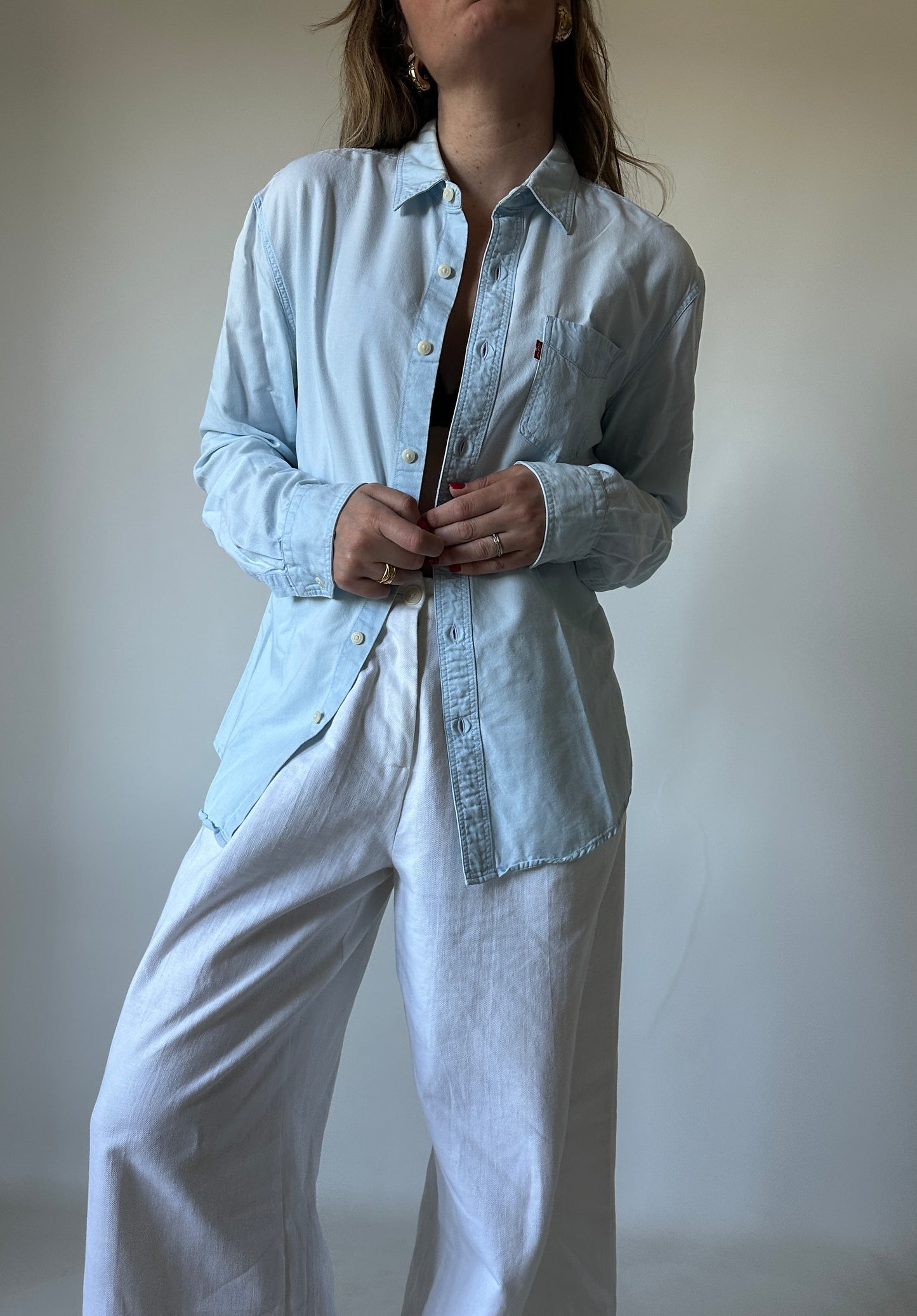 LEVI'S light denim petite shirt