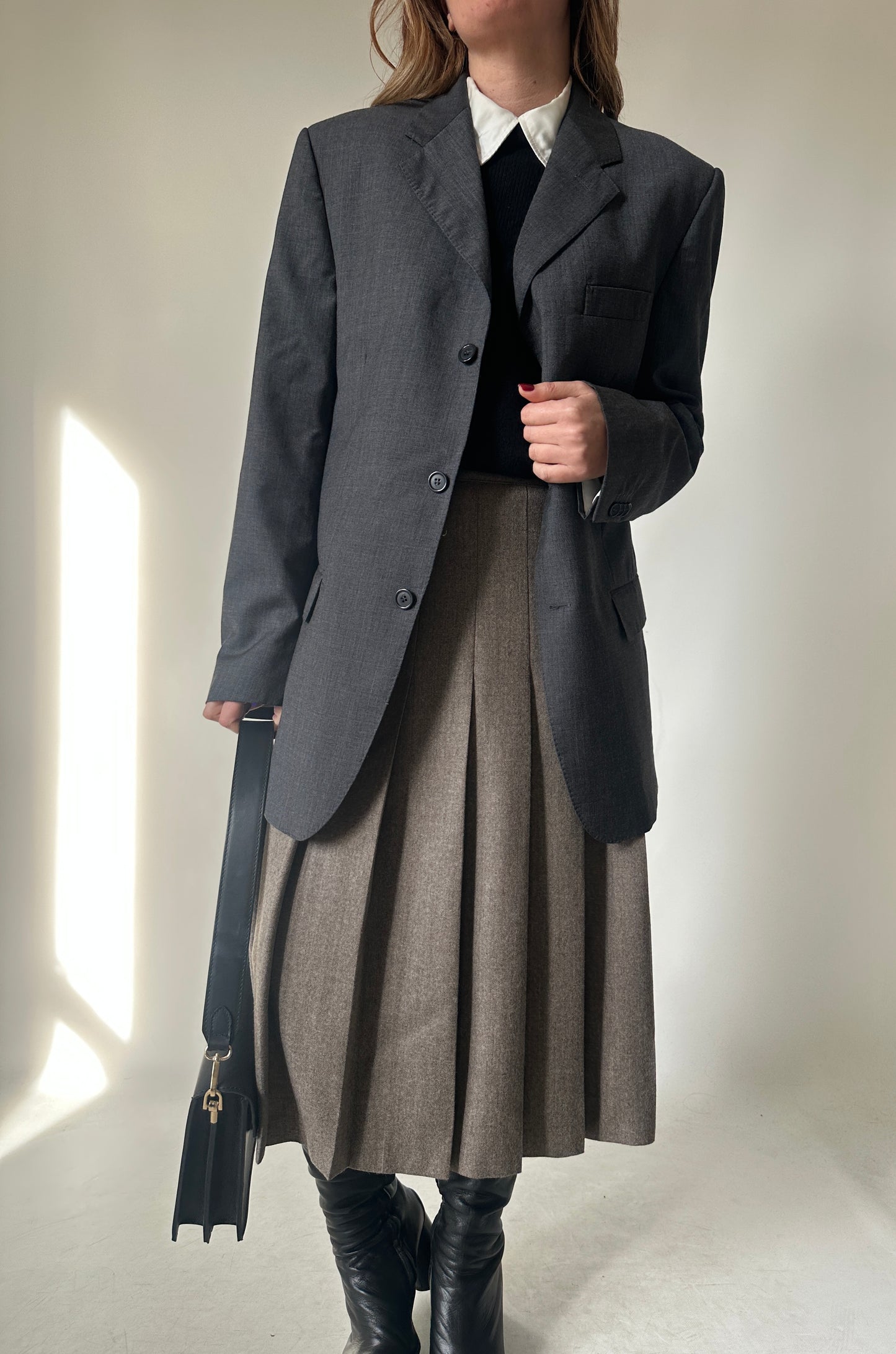 Made in Italy light wool grey blazer