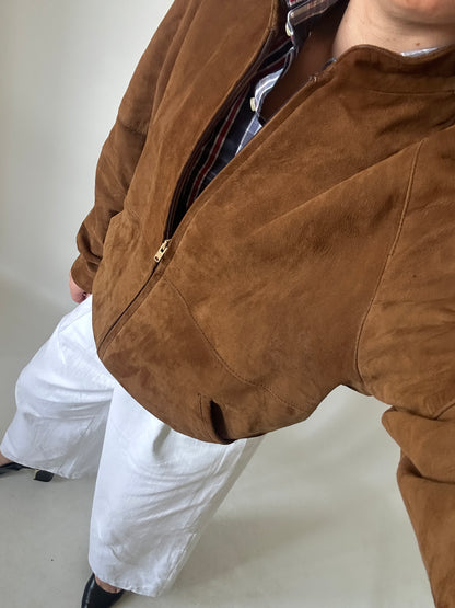 Iconic suede brown bomber