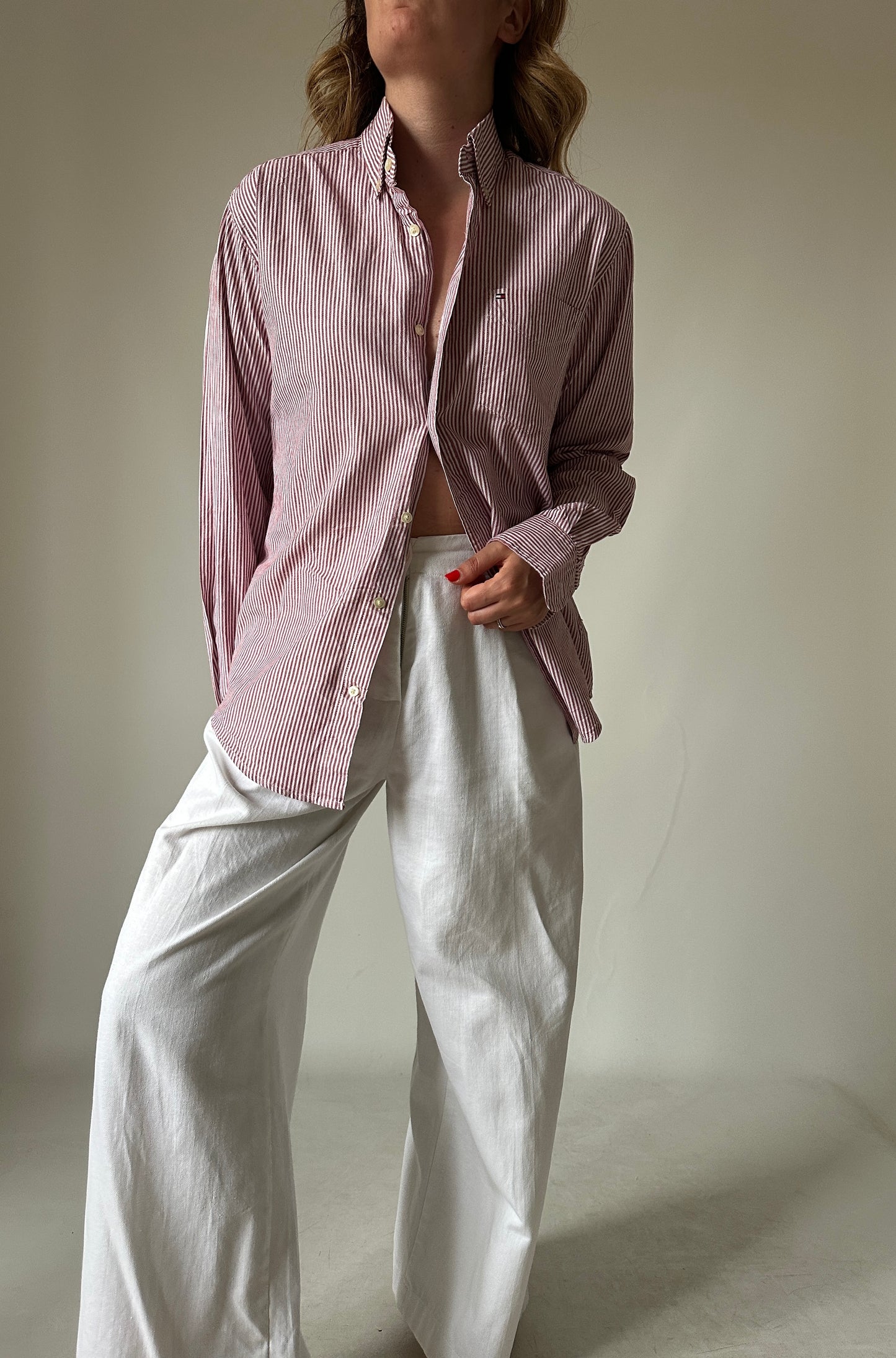 TOMMY HILFIGER striped petite shirt - nuova con etichetta