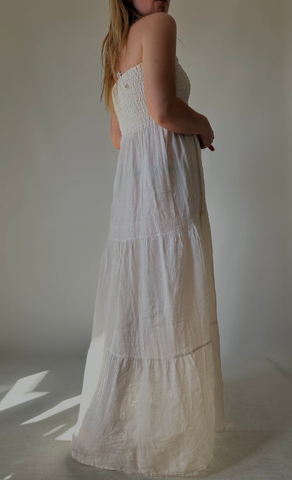 Long 100% linen dress