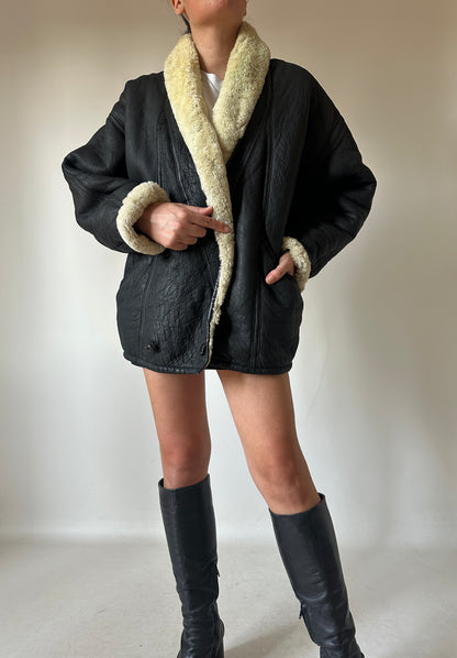 Dreamy black petite Shearling