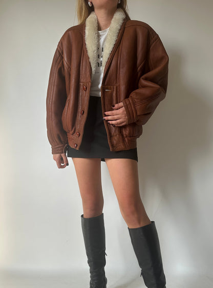 Chocolate petite shearling
