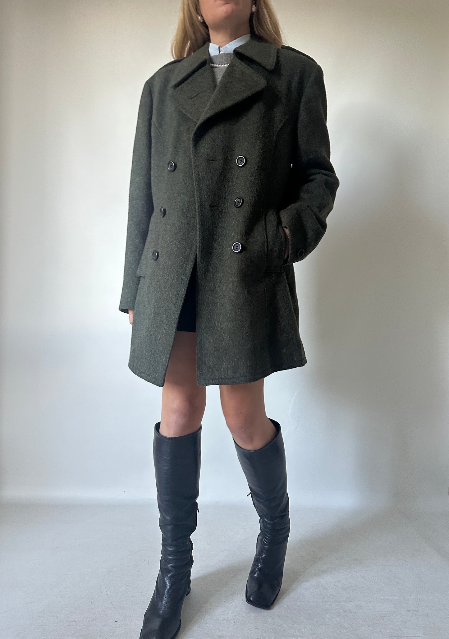 Dreamy double-breast Loden coat