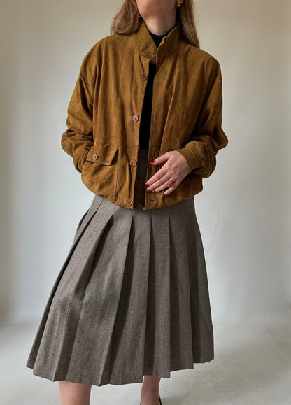 Iconic suede bomber