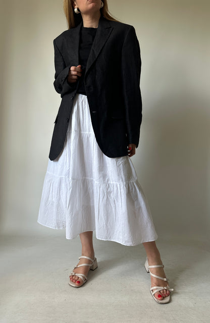 Blazer in puro lino nero