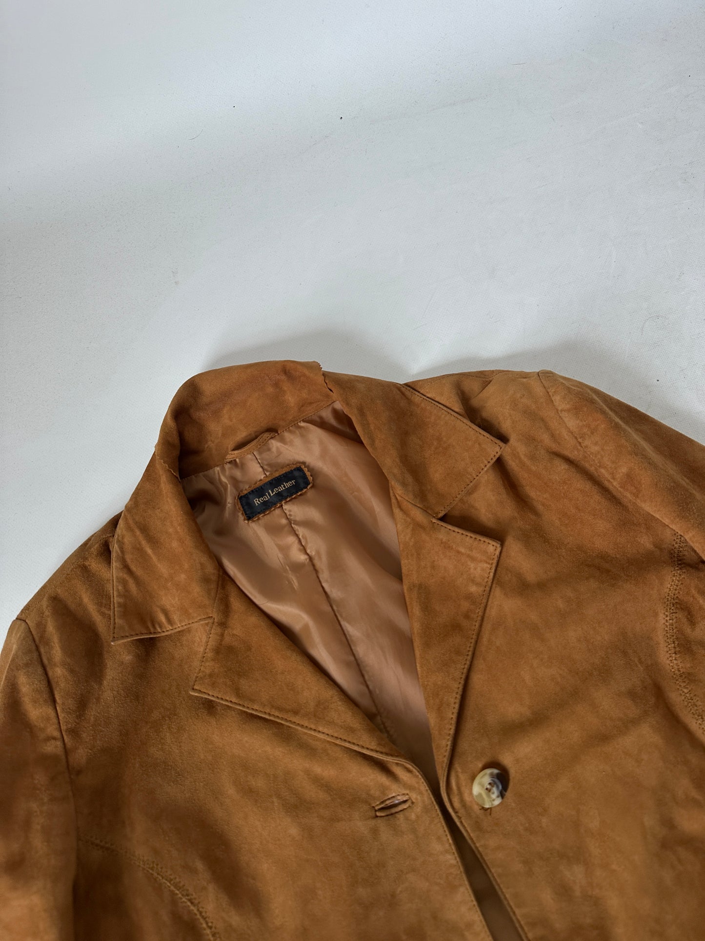 Suede brown petite jacket