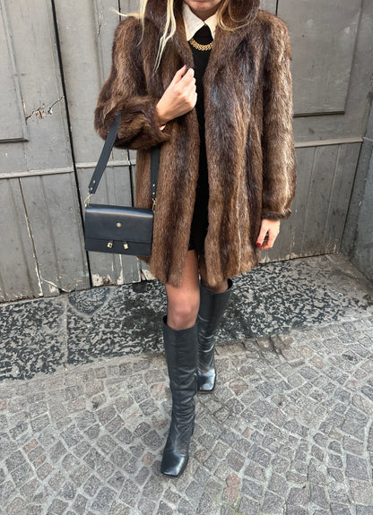 Coffee petite real fur