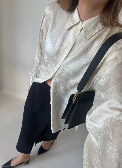 Precious jacquard pure silk shirt