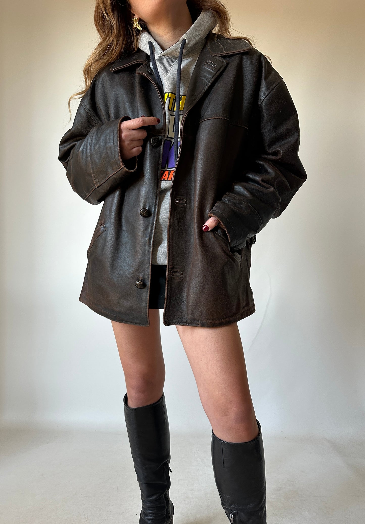 ALAN GORDON rare aviator distressed jacket