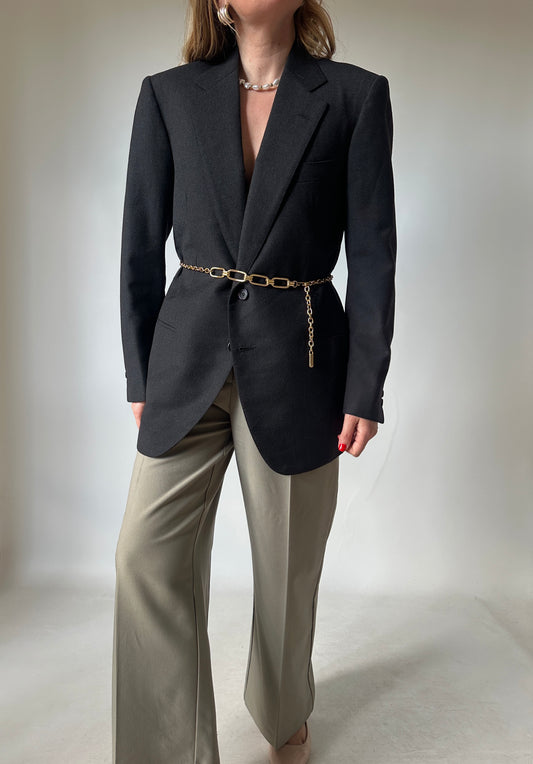 Minimal slim wool blazer