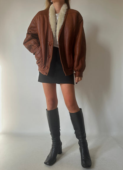 Chocolate petite shearling
