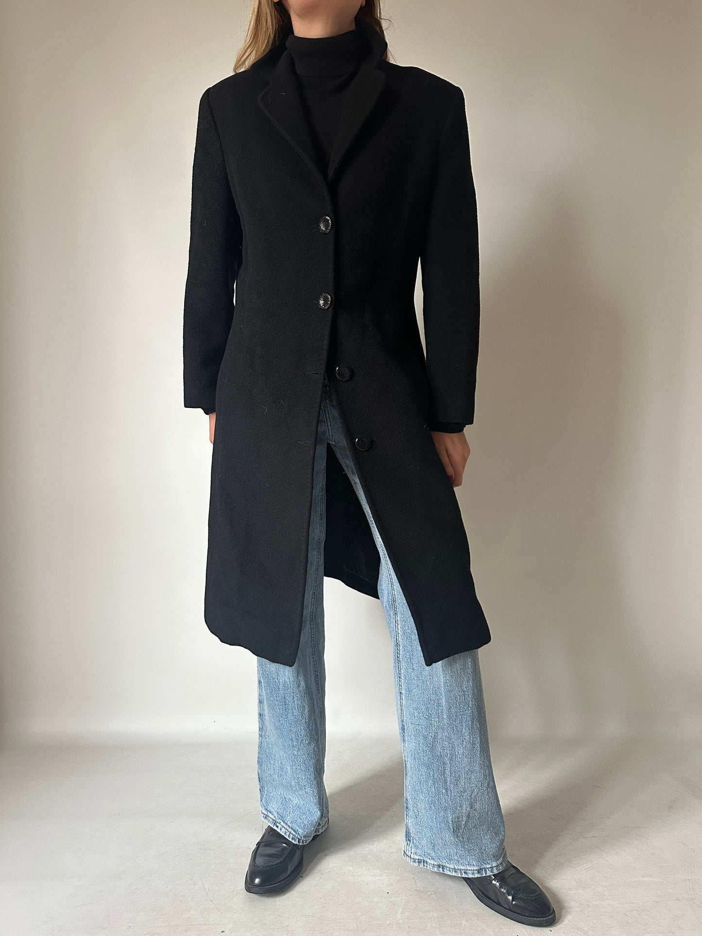 Wool slim coat