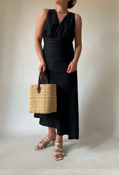 Beautiful black linen dress