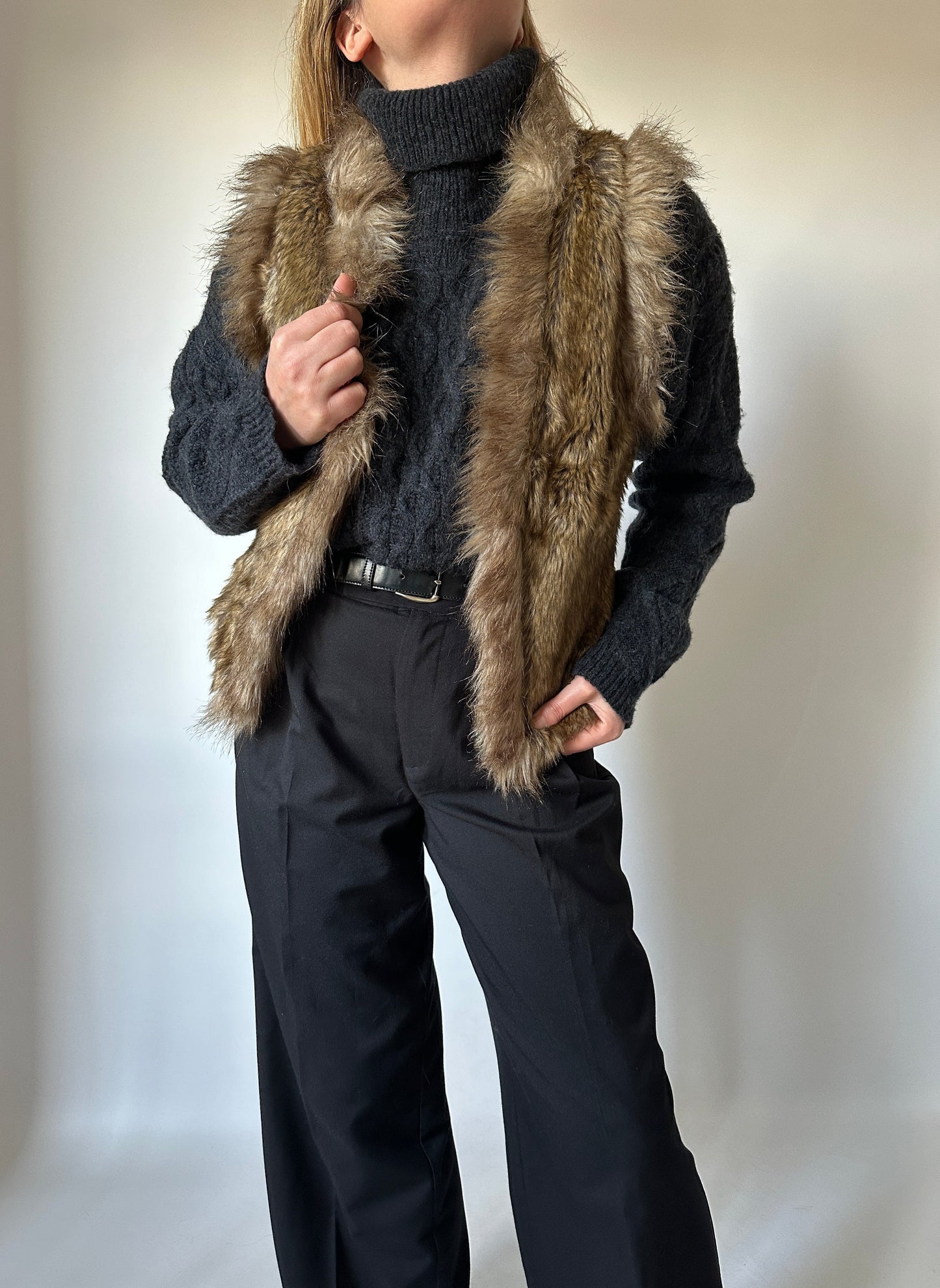 Eco fur vest