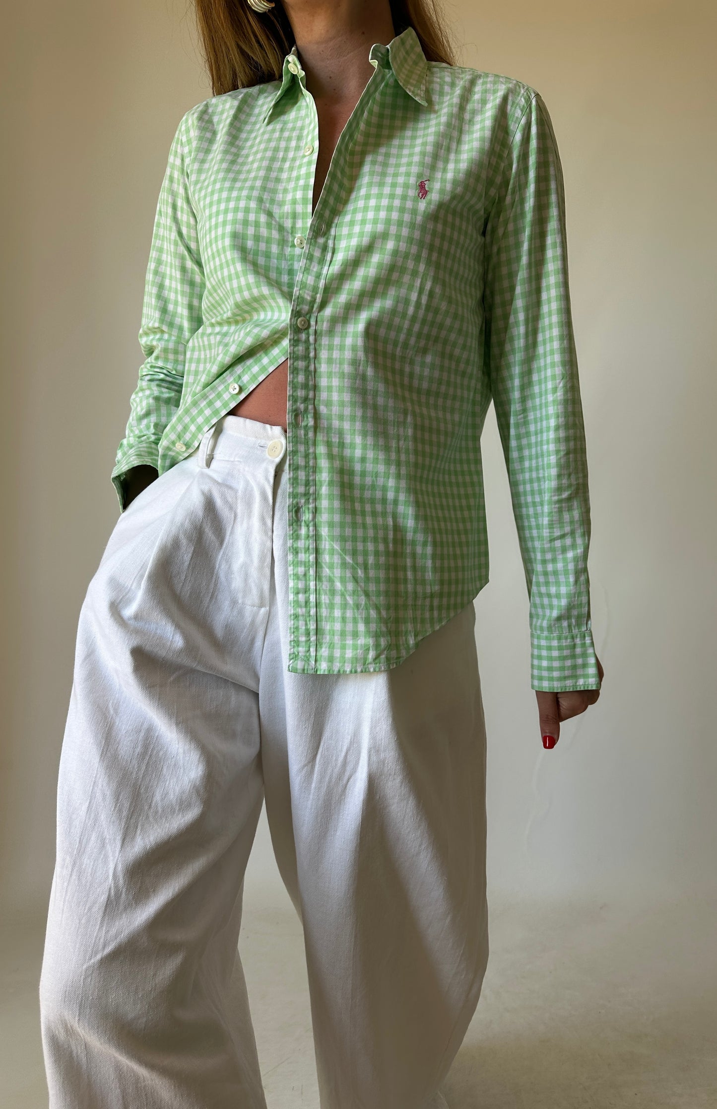 RALPH LAUREN vichy petite shirt