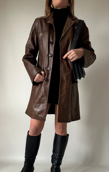 Beautiful chocolate leather jacket