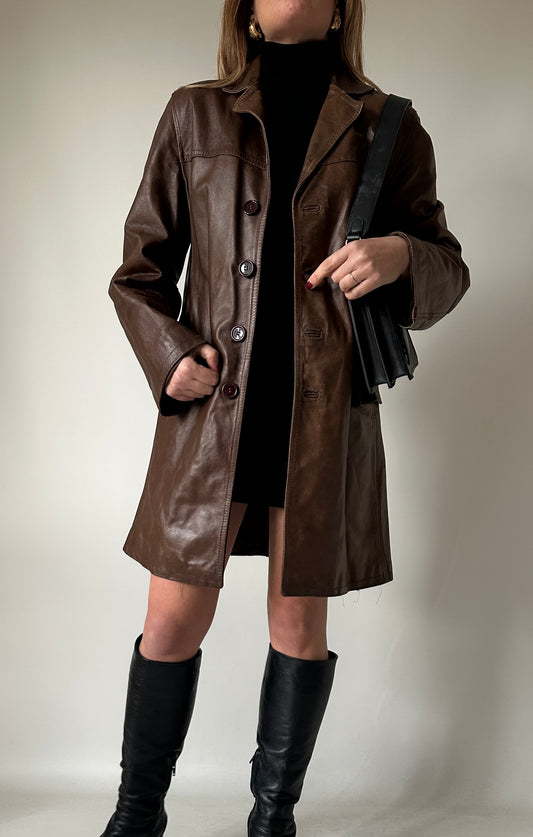 Beautiful chocolate leather jacket