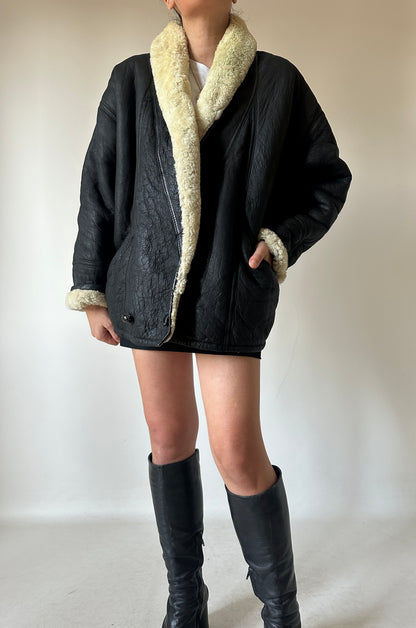 Dreamy black petite Shearling
