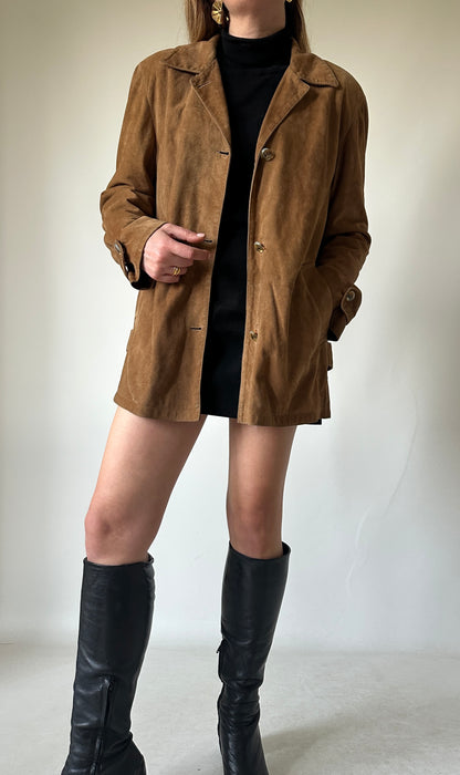 Suede petite jacket