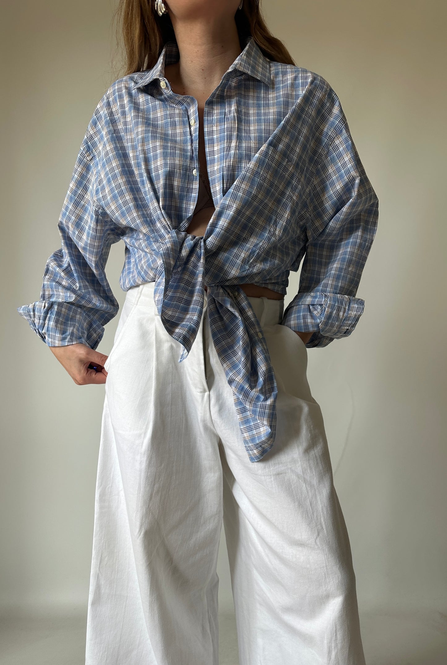 TOMMY HILFIGER oversize tartan shirt