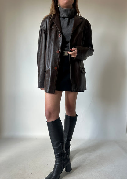 Dreamy chocolate leather jacket