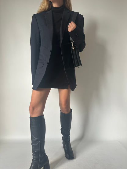 Wool navy oversize blazer