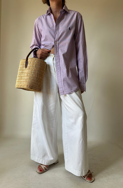 RALPH LAUREN pink striped shirt