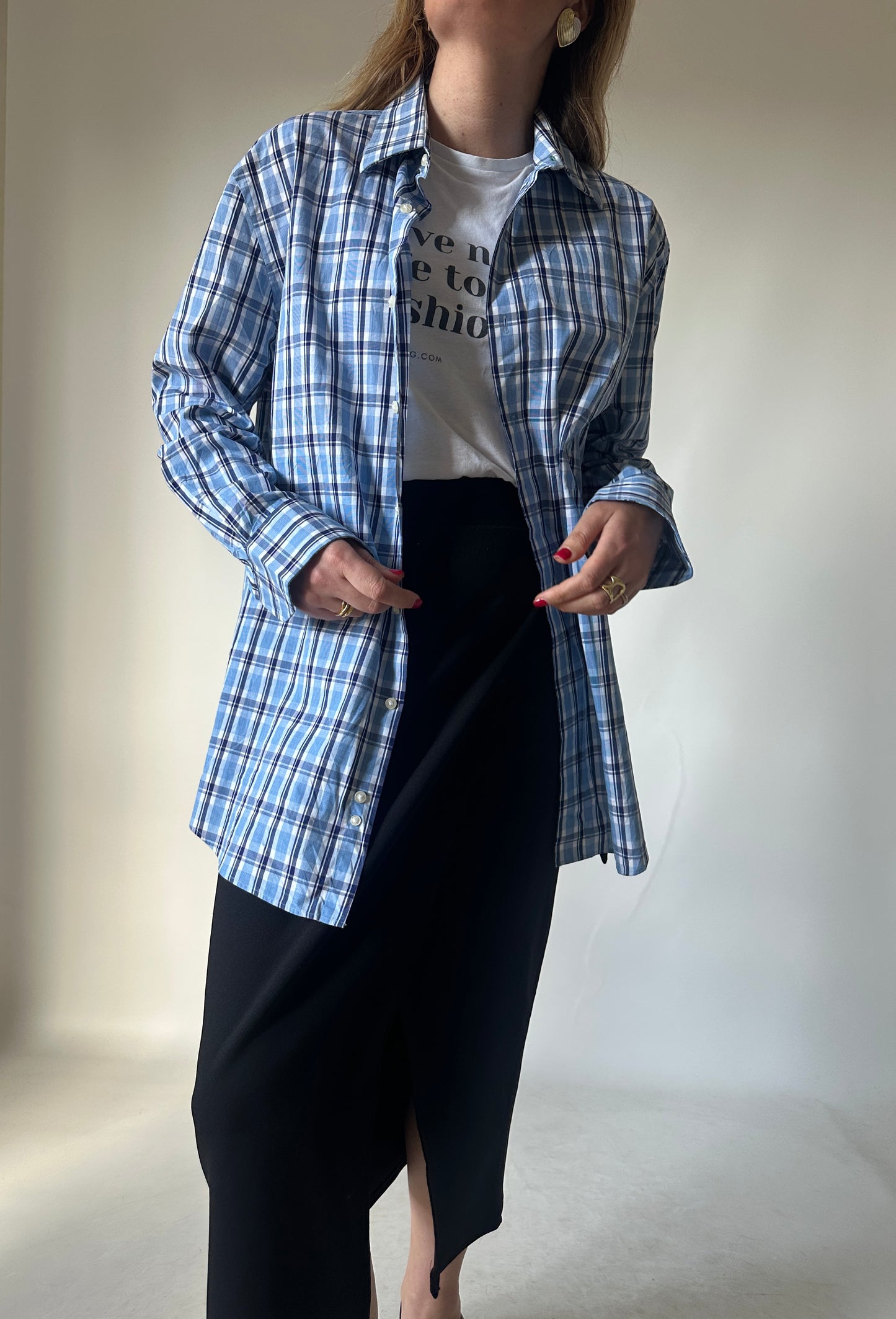 TOMMY HILFIGER tartan oversize shirt