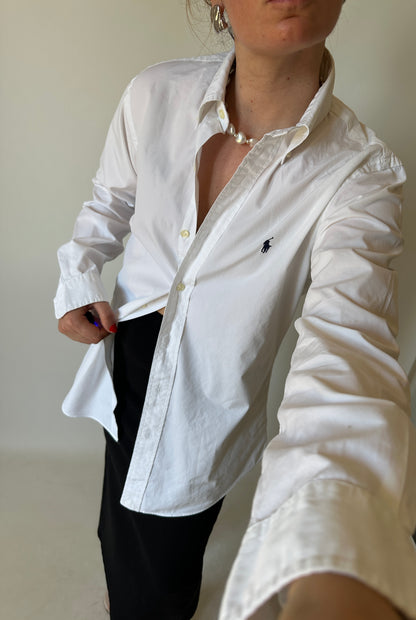 RALPH LAUREN white petite shirt
