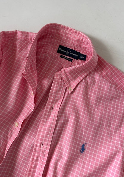 RALPH LAUREN vichy pink shirt