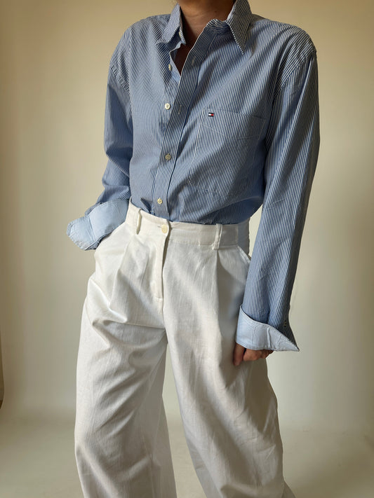 TOMMY HILFIGER blue striped shirt