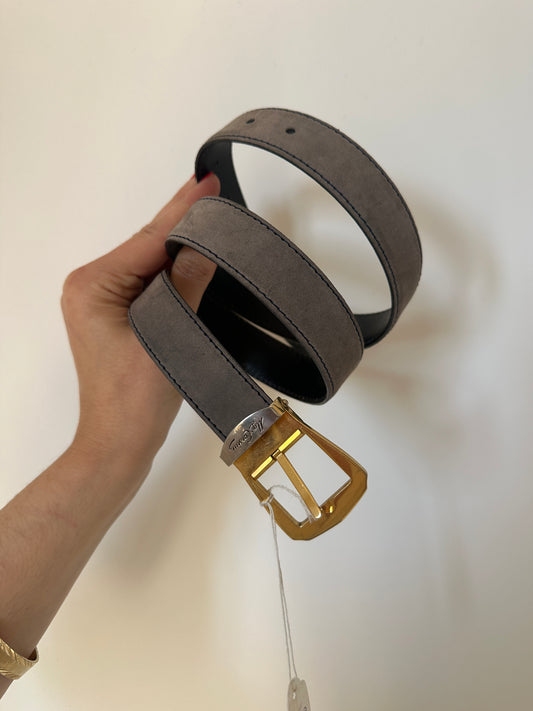 UGO CORSINI taupè leather belt - new