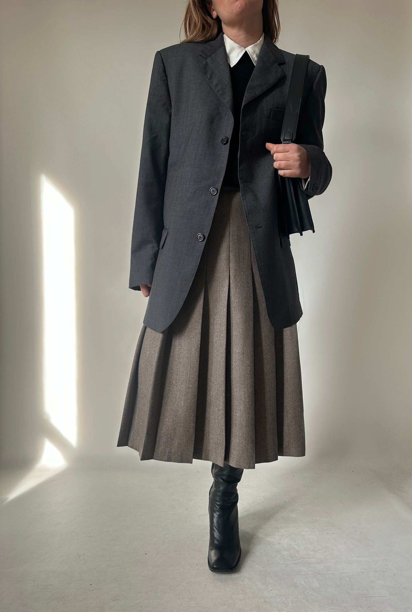 Made in Italy light wool grey blazer