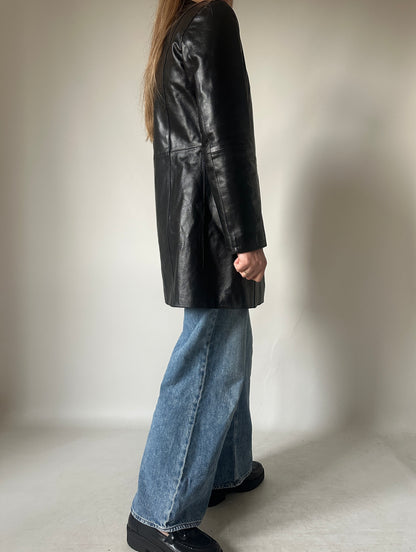 Beautiful leather slim jacket