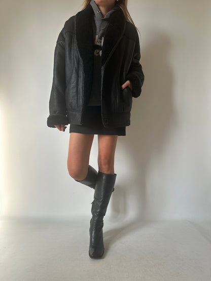 Perfect black Shearling