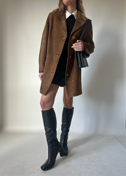 High quality real suede brown jacket