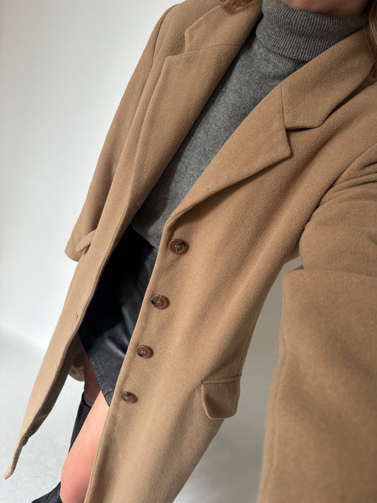 Wool and cachemire long coat