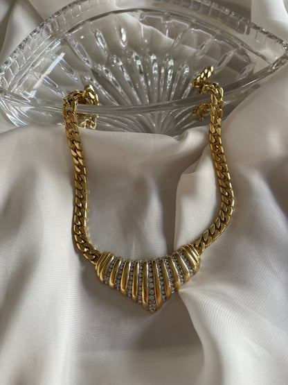 Collier croissant con zirconi